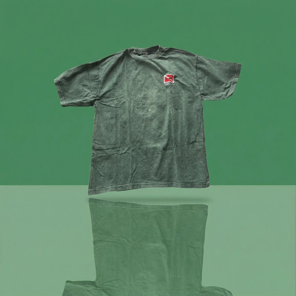 Vintage Tobermory Scuba Diving T-Shirt | Large | Washed Forest Green | Nautical